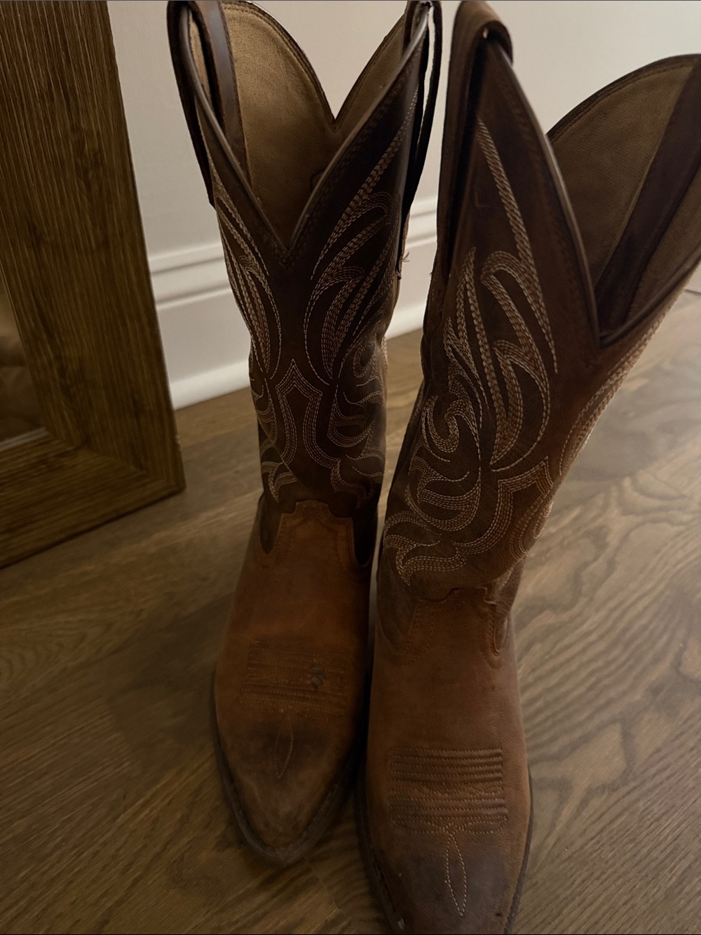 Ariat Brown Leather Western Pull-On Boots